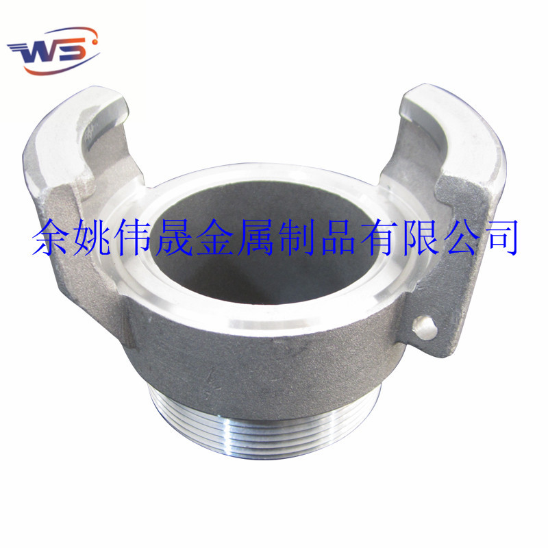 法式铝合金快速接头 外丝不带锁旋转丝扣管件  爪型管道接扣批发