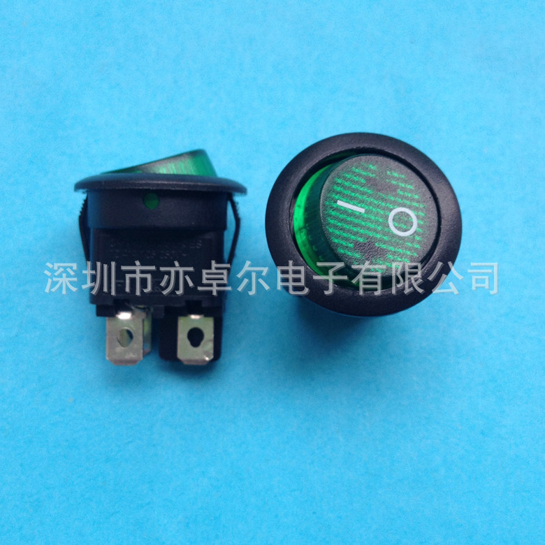 正品台湾嘉尼CANAL四脚圆形船型开关MR-211-R5W-LBGB-12N翘板开关