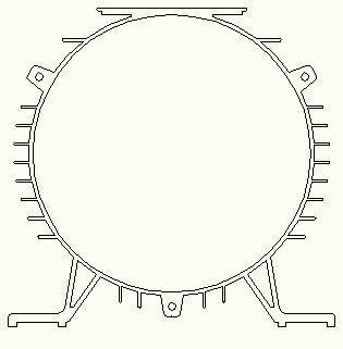 铝拉伸空压机电机壳/螺杆机风机电机壳/通风降温设备电机外壳