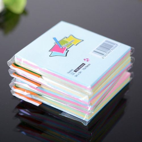 E0317 Colorful Square Note Paper Life Memo Sticker Office Phone Message Sticky Note N Times 100 Pieces