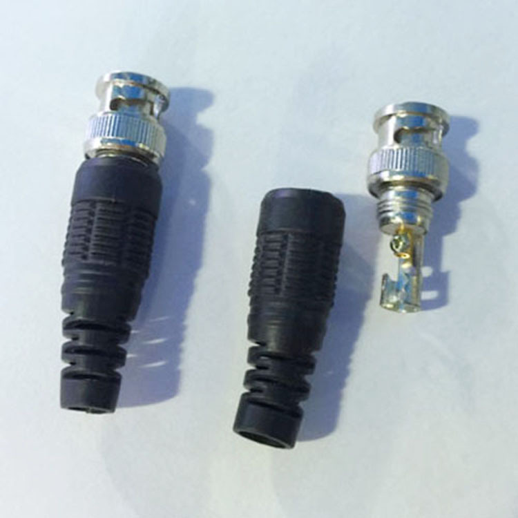 BNC免焊黑胶 BNC接头厂家 监控视频用Q9头 纯铜芯