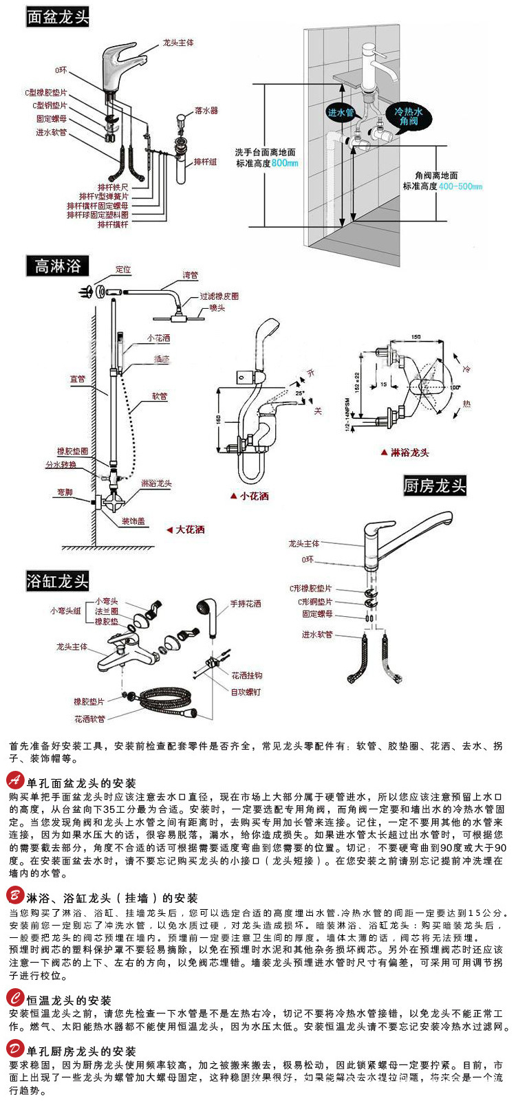 Copper single handle double double-hole direct entry cold and hot water basin faucet, three-hole washbasin faucet undefined