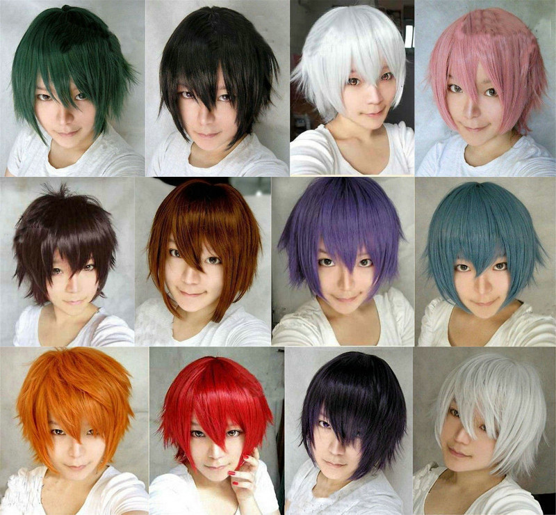 cosplay wig universal multi-role King ring and other color cos short hair AliExpress hot wholesale