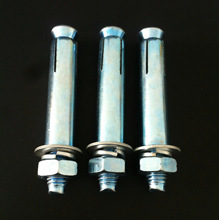 镀锌膨胀螺丝超长加长铁膨胀螺栓蓝白锌外膨胀管M6M8M10m12
