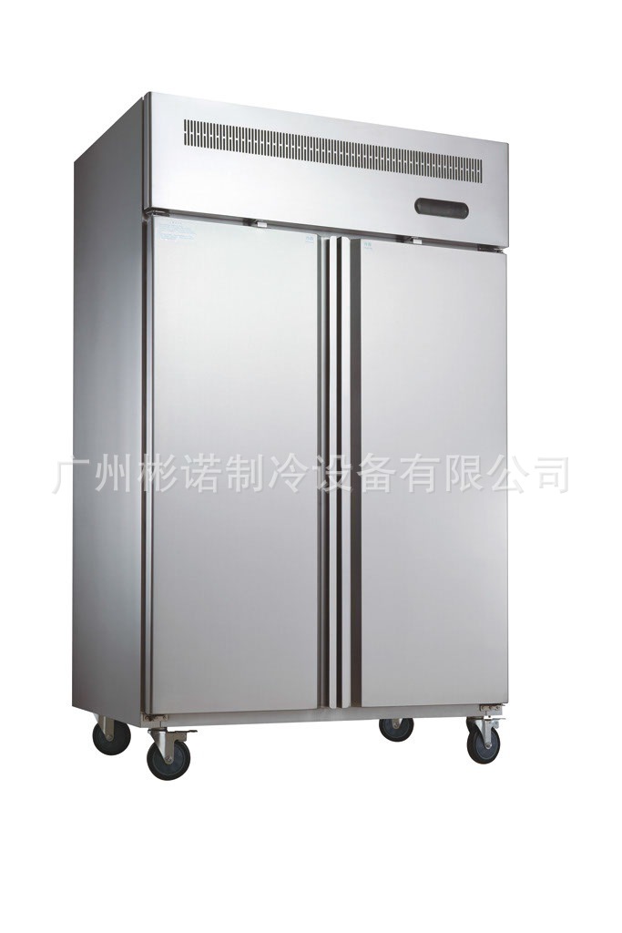 冷藏保鲜二门厨房柜 201不锈钢加厚板厨房卧式冷柜 保鲜陈列柜