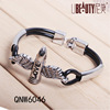 Fashionable polyurethane bracelet, metal accessory, wholesale