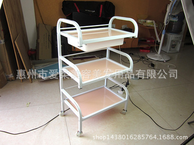 美容院 推車 鋼化玻璃美發三層帶抽屜儲物SPA酒水車櫃