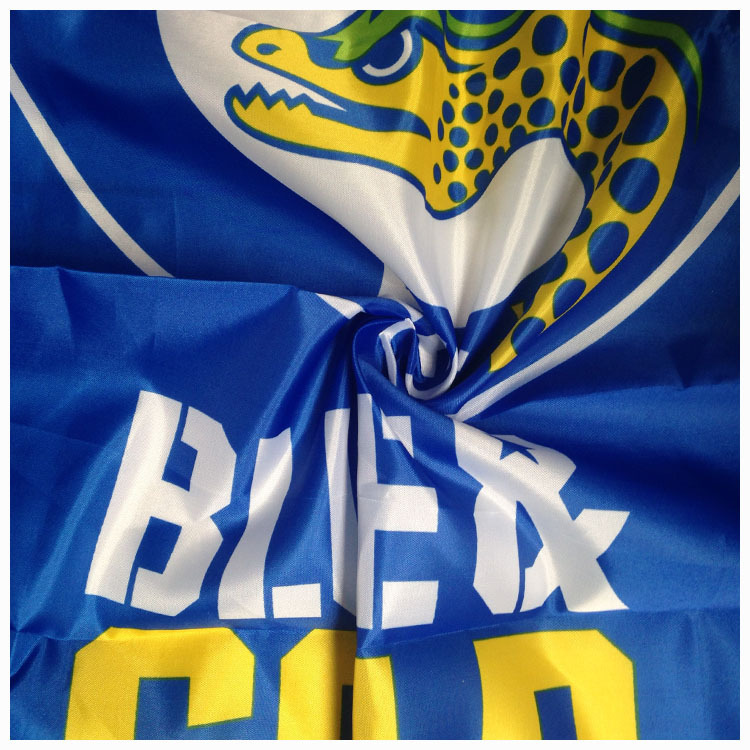 厂家直销 宣传挂旗面料90*150半弹春亚纺国旗布