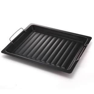 Factory Direct barbecue accessories thickened baking tray in stock non-stick frying pan outdoor barbecue tools barbecue supplies