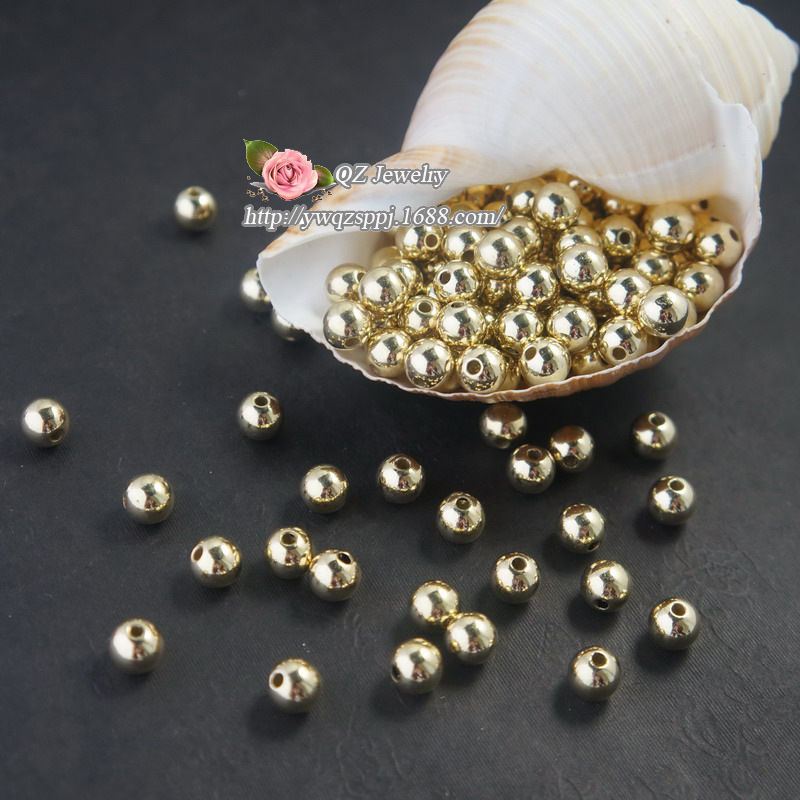 6mm gold electroplated three-dimensional square beads for luggage, shoe buckles, clothing electroplated beads and accessories wholesale square beads detail image 7
