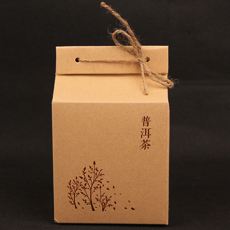 批发 茶叶包装盒 可装普洱茶散茶、沱茶 牛皮纸烫金纸盒 包装盒茶