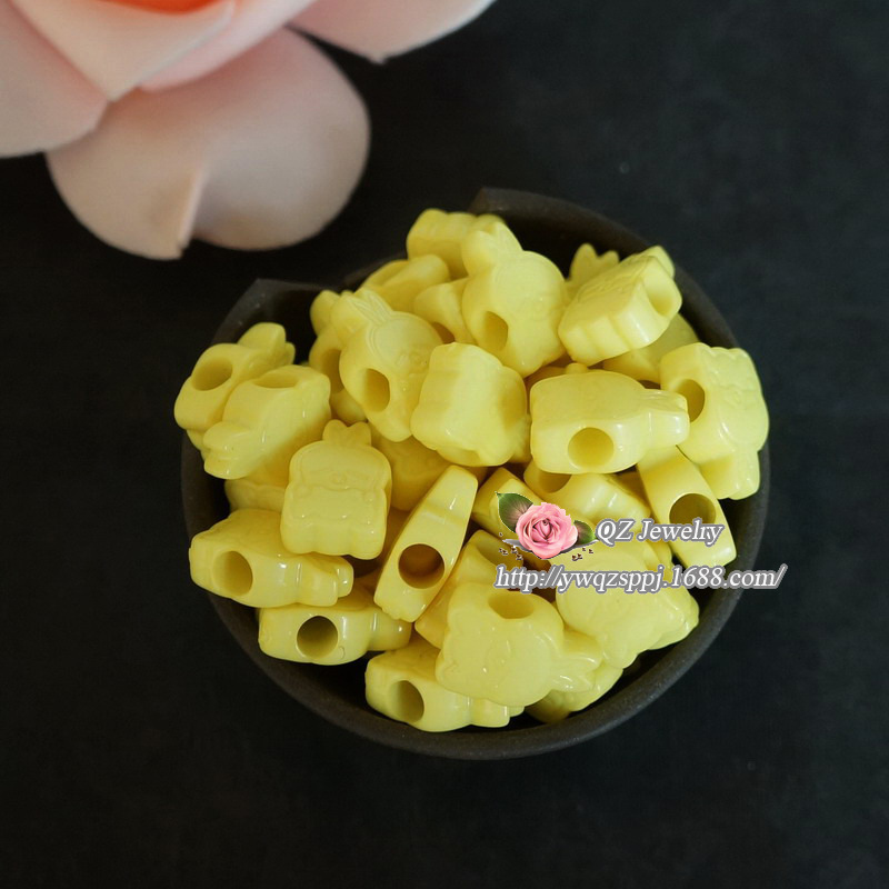 Handmade cartoon hair accessory accessories, acrylic large-hole beaded children's hair band accessories, DIY accessories, Yiwu supply detail image 7