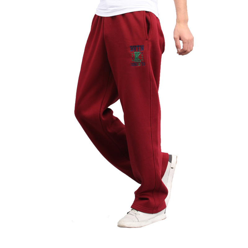 GLEST Sports Pants Men's Pants Spring and Autumn Thin Basketball Running Pants Plus Large Size Loose Casual Knitted Sweatpants