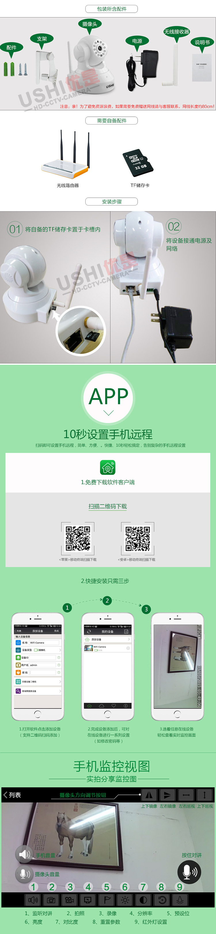優是無線安防詳情頁