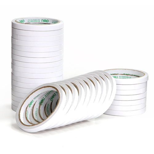 Deli tape tissue paper double-sided tape double-sided adhesive tape 0.9CM wide double-sided tape stationery 30400 Ruiyao wholesale
