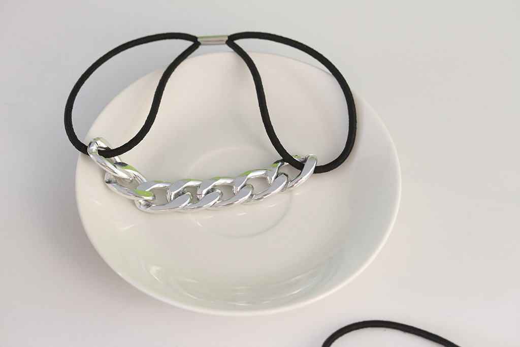 Metal Chain Hair Ring Elastic Hair Rope display picture 6