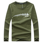 简男2016秋季新款男装户外男式长袖T恤大码男士韩版印花t恤打底衫