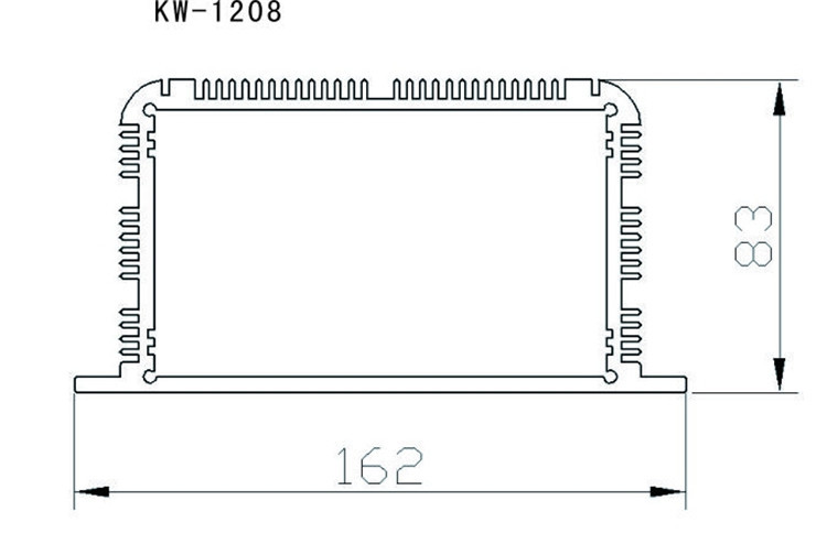宽度162mm,厚度83mm  机箱外壳  河南电子散热器 散热铝型材