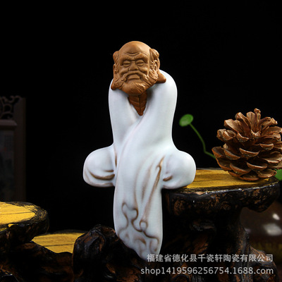 Ge Ruyao Dharma Monk originality gift Home Furnishing ceramics character Arts and Crafts Root Decoration Manufactor Direct selling