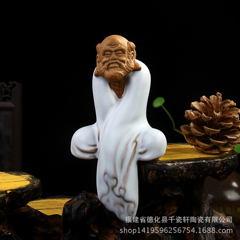 Ge Ruyao Dharma Monk originality gift Home Furnishing ceramics character Arts and Crafts Root Decoration Manufactor Direct selling