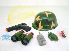警察套裝 武警頭盔 配槍 迷彩警察帽 軍事野戰工具 兒童塑料玩具