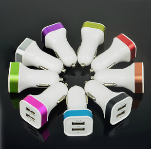 New multifunctional car charging head Metal dual USB port car charging head 2A car charger manufacturer