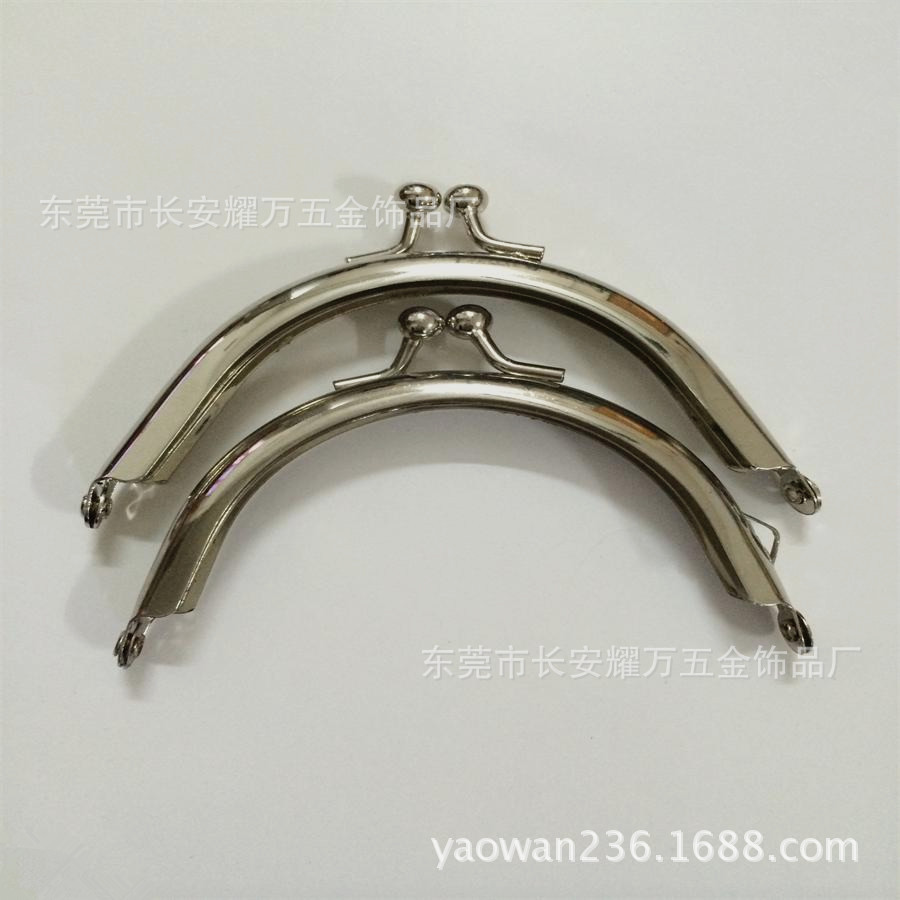 厂家批发优质窄片圆角半圆箱包钱包扣子 拱形五金夹 货到付款