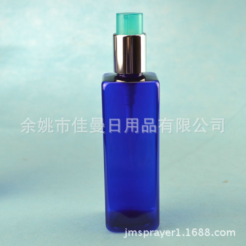 厂家直销240ml蓝色方瓶 乳液按压瓶 大泵头 pet瓶