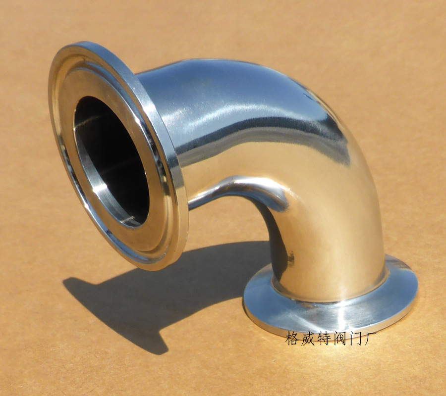 厂家供应90度卫生级快装接头 304快装90度弯头 316直角弯头 90度