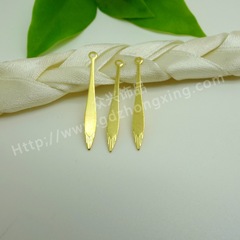 DIY五金飾品配件純銅長條劍形小掛件 古風25*3MM吊飾古裝髮簪材料