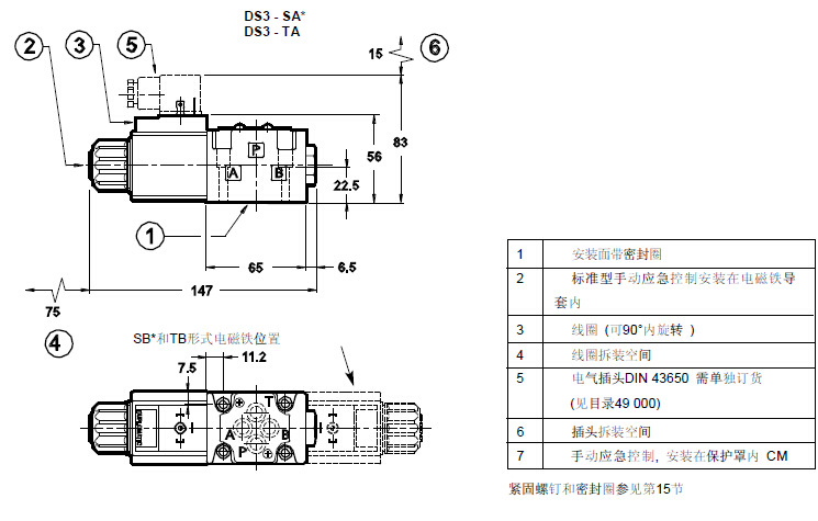 交流型电磁阀外型及安装尺寸2