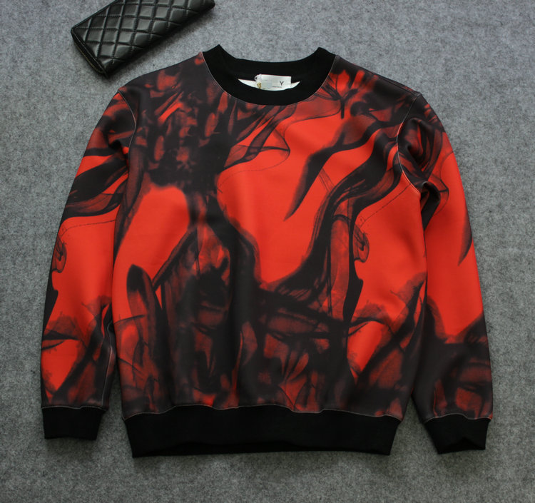 烟雾卫衣 狠赵狠蛇蛇周扬青同款Maje风格印花