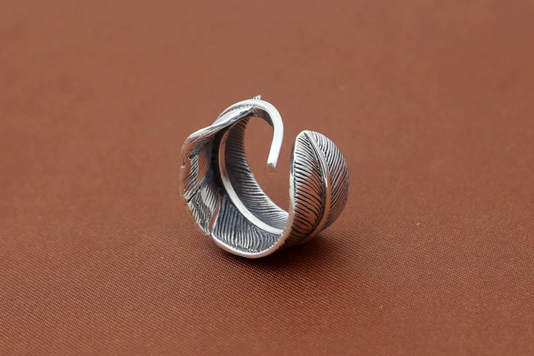 Fashionable trend retro accessory, ring, wholesale, silver 925 sample