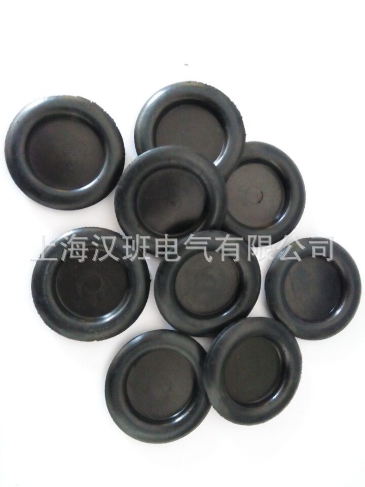 护线圈 橡胶圈14-80mm单面护线圈 电箱出线密封圈 黑色过线圈