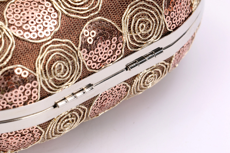 Embroidery Hard-Surface Clutch Bag