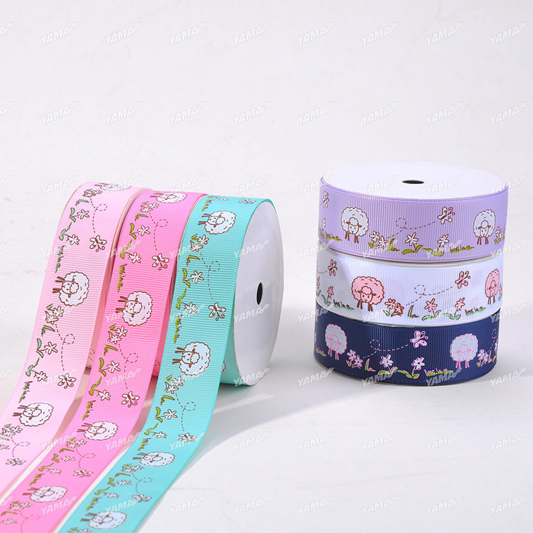 Yao Ming cinta accesorios para el cabello DIY material al por mayor cinta regalo embalaje accesorios primavera viento ovejas desbordamiento 38mm