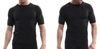 1003 High elastic Wicking Bodybuilding . Short sleeved jacket