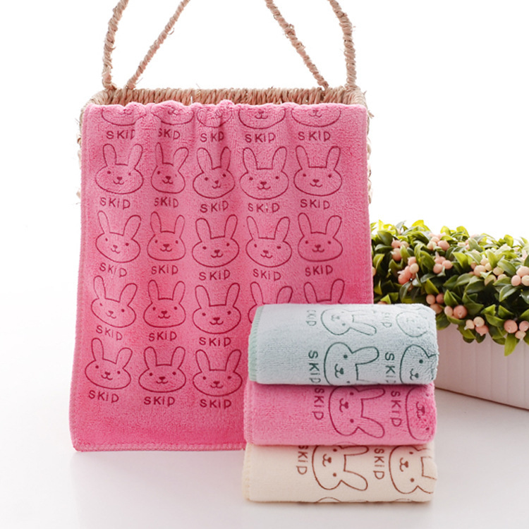 Microfiber Cartoon Rabbit Head Printed Towel Wholesale Soft Absorbent Thickened Bath Towel Household Bathroom Large Towel Microfiber Cartoon Rabbit Head Printed Towel Wholesale Soft Absorbent Thickened Bath Towel Household Bathroom Large Towel