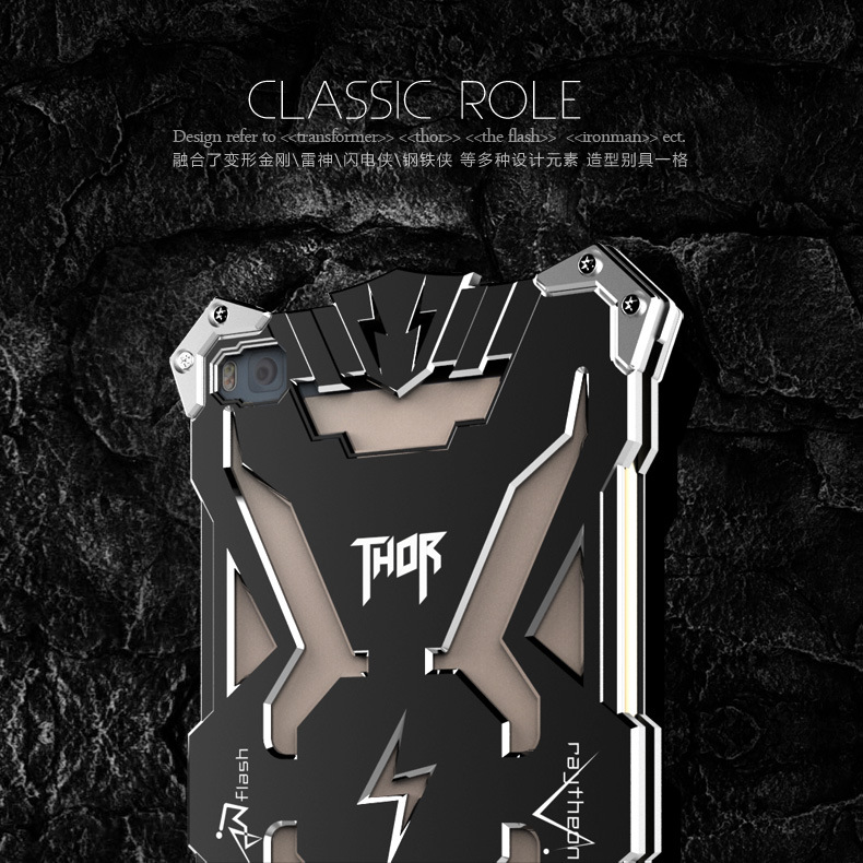 SIMON THOR Aviation Aluminum Alloy Shockproof Armor Metal Case Cover for Huawei P8 & Huawe P8 Lite