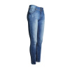 Mid-waist slim hole shredded denim trousers slim feet pants