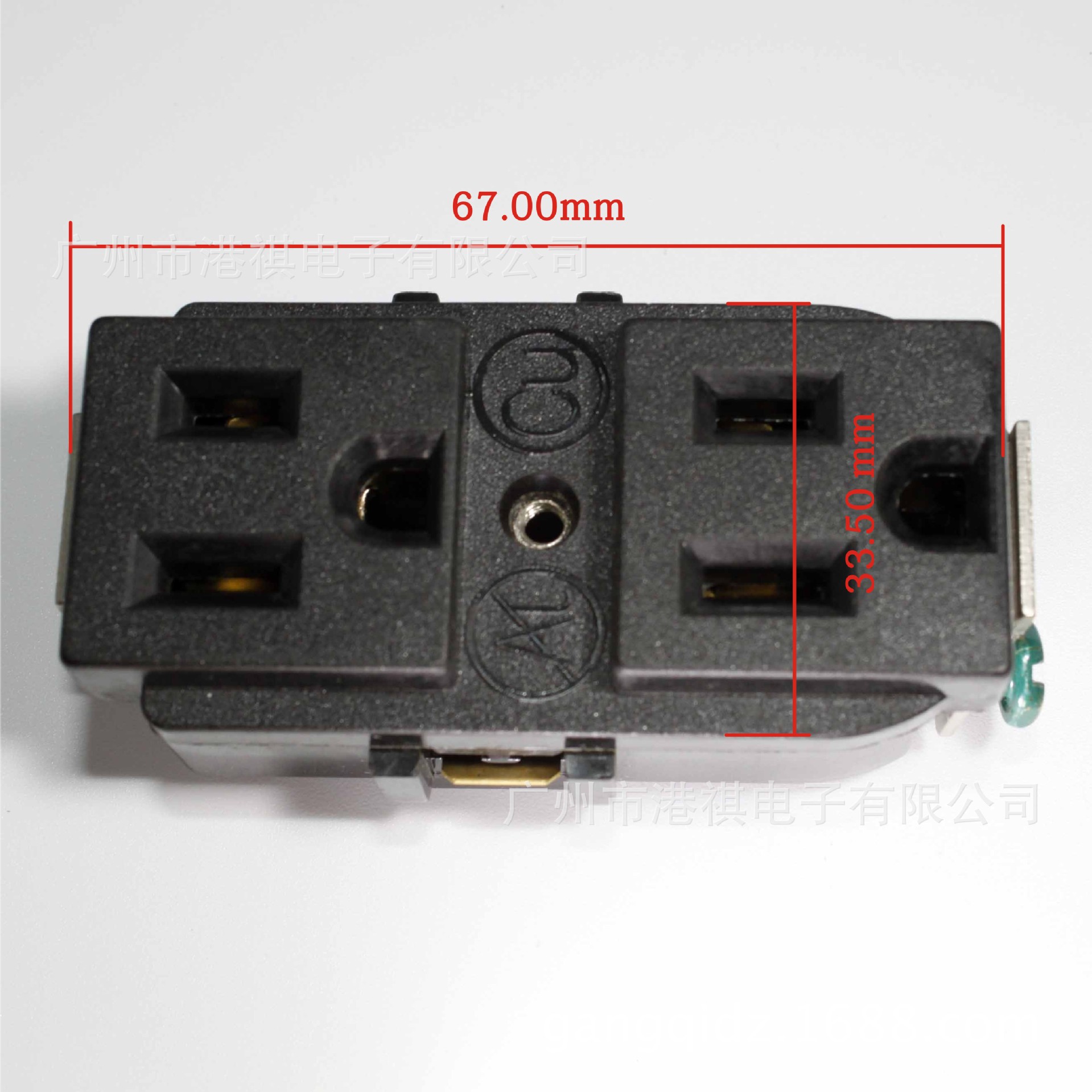 台湾荣丰 E-06-C 美式医疗电源插座 美标AC插座双联插座