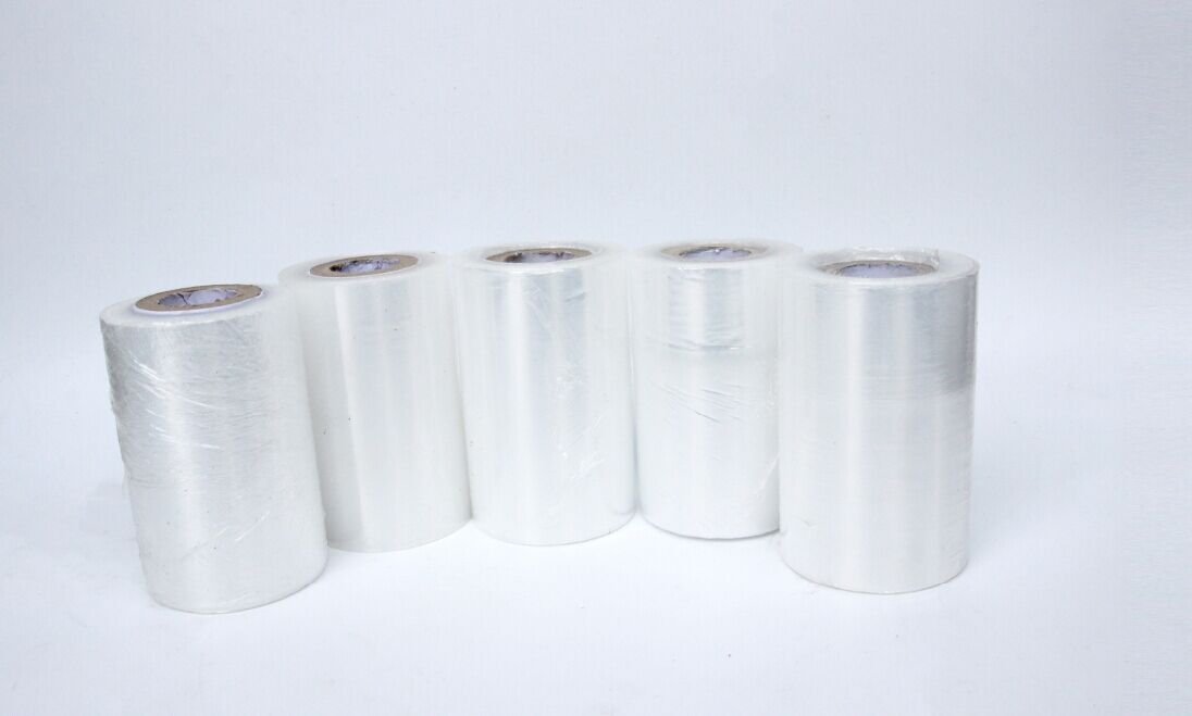 Suministro de fábrica transparente película de PE tramo de película de plástico bandeja logística película de bobinado