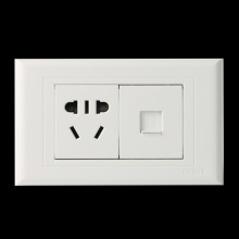 正泰118型小号长118MM 五孔电脑 5孔电脑插座 118*70MM长方形插座