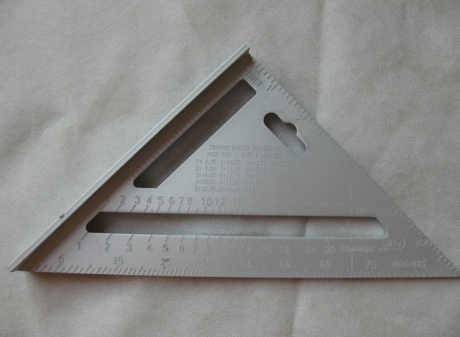 厂家直供-铸铝三角尺,表面喷塑三角尺，12”三角板礼品