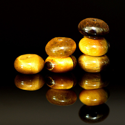 Yellow Tiger Eye Abacus Wheel bead spacer DIY Spacer bead jewelry Sweater chain accessories