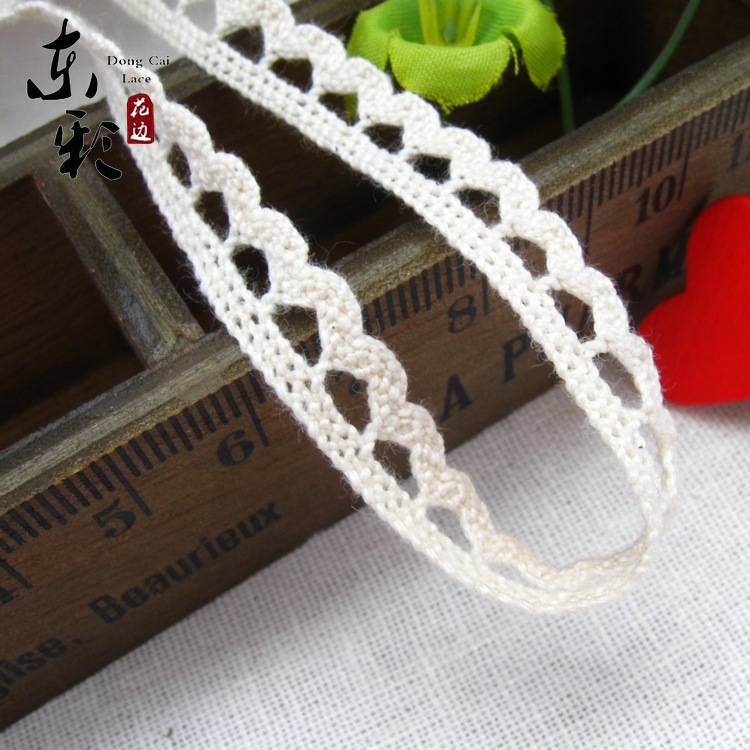 【东彩】DIY拼布辅料 8MM纯棉布艺花边 棉线波浪花边 装饰蕾丝|ru