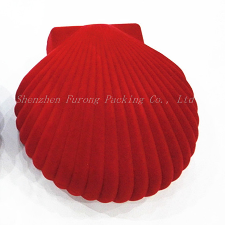 深圳厂家批发 植绒创意大贝壳首饰盒礼品盒 饰品包装盒定做