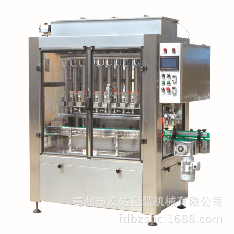 青州灌装机供应12头电脑智能直线式全自动酒类芒果汁灌装机