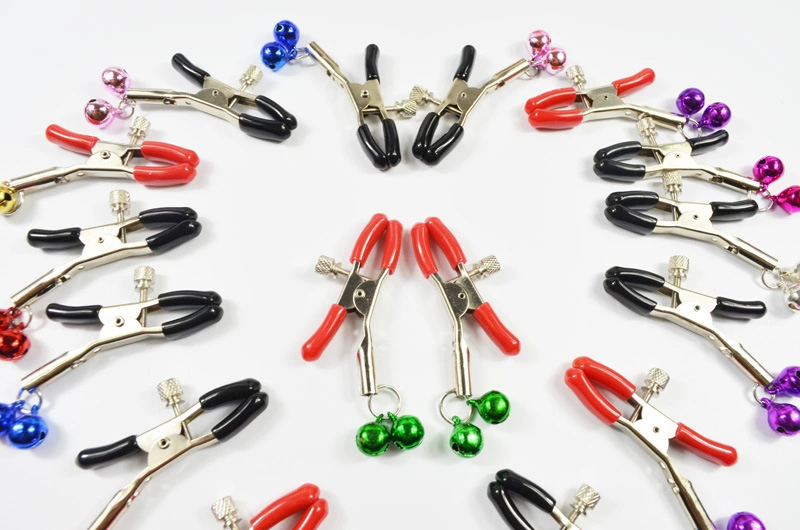 Mixed -color double bell milk clip masturbation milk toy, couple teasing blood drops milk jewelry adult sex toys