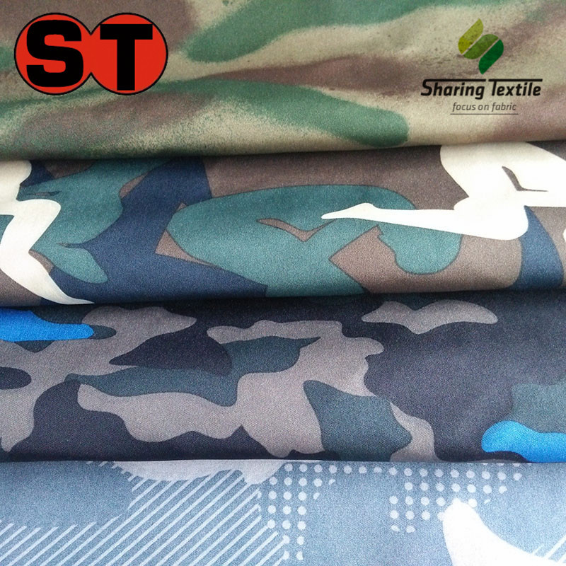 迷彩春亚纺复合/迷彩复合面料/迷彩透气透湿面料